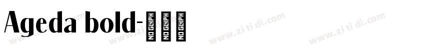 Ageda bold字体转换